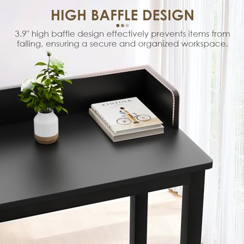 Clevich Overbed Table with Wheels, 16" D x 71" W x 41" H Mobile Bed Desk | Queen Full Size Mobile Computer Desk with eavy Duty Metal Leg, Standing Laptop Cart, for Bedroom, Living Room - color: Black