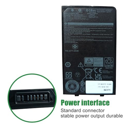 WV9RV 451-BDHV Laptop Battery Replacement for Dell Latitude 7030 Rugged Extreme Tablet Pro Rugged 10 Tablet RA00260 Series WCKPX 0WCKPX 34NWX 034NWX VM2HR WCKPX CPX-WCKPX 7.8V 18Wh 2307mAh - size: 10.1*5.9*1.0inch WV9RV
