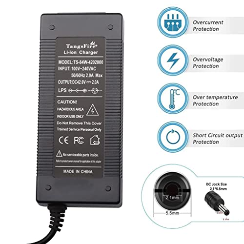 Charger 42vdc Replacement ACDC Charger for 10S 36Voltage Lithium Battery | DC42V Compatible with S2Pro S2Lite S2 KS4 KS4Pro NEX NEX3 NEX5 Max Max3 Max V2