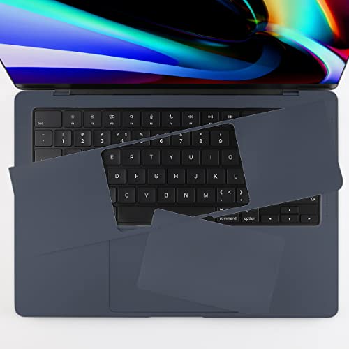 Batianda Metallic Trackpad Skin Cover Compatible with New MacBook Air 13.6 inch 2022 Model A2681 M1 Chip Palm Guard Rest with Touch Pad Protector, Midnight - color: Midnight