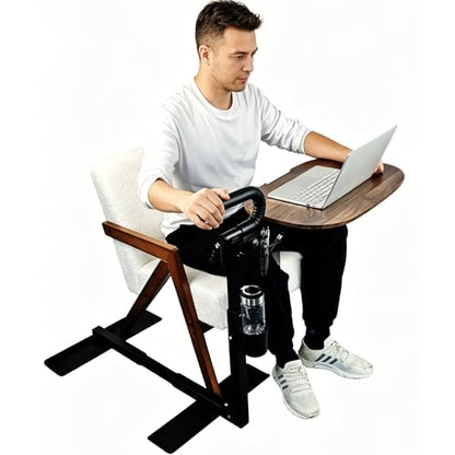 Auxiliary Standing Tray Table, 9-speed black 360 ° rotating TV table and Height Adjustable Rotating TV and Laptop Table, Ergonomic Auxiliary Safety Standing Handle, aid Standing Independent Living - color: Black, size: Armrest TV 360° Table