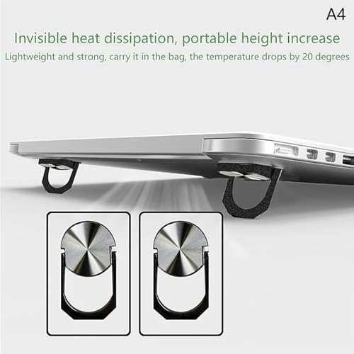 Portable Foldable Laptop Stand with Heat Dissipation Alloy Lightweight Risers for 13-17Inch Laptops Risers Accessory Foldable Laptop Cooling Stand Zinc Alloy - color: Red