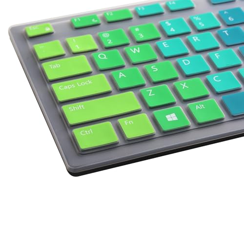 Keyboard Cover for Dell KM636 KB216 KB216t KB216d KB216p Wired & Wireless Keyboard, Dell Optiplex 5250 3050 3240 5460 7450 7050, Dell Inspiron Desktop 24" 27" 5400 5490 7700 7790 3475 3670 3477-RW - color: Rainbow