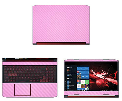 Decalrus - Protective Decal for Acer Nitro 5 AN515-54 (15.6" Screen) Laptop Pink Carbon Fiber Skin case Cover wrap CFacerNitro5_AN515-54Pink