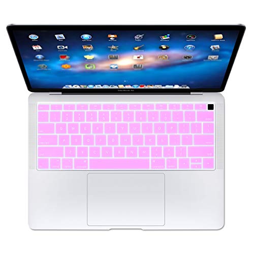 Se7enline for MacBook Air Keyboard Cover 13 inch 2018-2023 A1932 | Silicone Waterproof Dustproof Durable Washable Laptop Accessories US Layout 2023 2022 2021 2020 2019 2018,Light Purple - color: Lavender/Light Purple