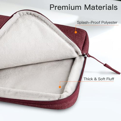 JETech Laptop Sleeve for 13-14Inch MacBook Neo (A18 Pro), MacBook Air/Pro (M1-M5) 2020-2026, 13-13.6 Inch Notebook, Waterproof Shock Resistant Bag Case with Accessory Pocket (Red) | For MacBook Neo (A18 Pro), MacBook Air/Pro (M5-M1) 2026-2020, Waterproof