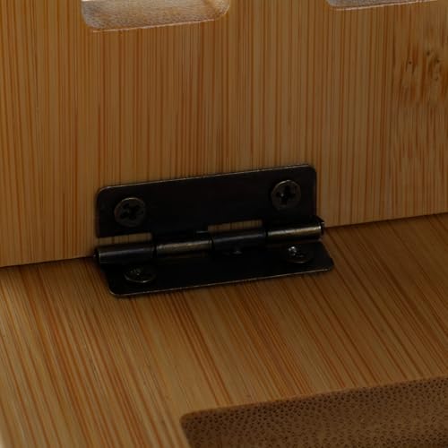 Bamboo Foldable Laptop Stand Holder, 6-Level Adjustable Ergonomic Notebook Riser with Heat Dissipation for 10-17 Inch Laptops, MacBook, Tablet (Natural Bamboo) - color: Natural Bamboo