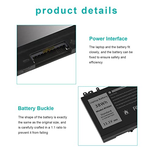TREE.NB RYXXH Battery for Dell Latitude E5450/12 5000 E5250 (P25S001)/11 3150 3160 Series 1400 WW116 FT080 FT095 MN151 MN154 312-0543 Notebook Battery - size: 6.99x3.7x0.3inch RYXXH