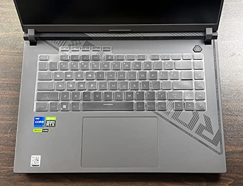 Keyboard Cover for 16" ASUS ROG Strix G16 2024 2023 G614 G614JV G614JIR G614JVR G614JI-AS94 Gaming Laptop, ASUS ROG Strix Scar 16 G634 G634JYR G634JZR G634JY G634JZ Keyboard Skin Protector - Clear