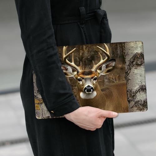 Laptop Skin Sticker Decal 12" 13" 13.3" 14" 15" 15.6",Waterproof Scratch Resistant Vinyl,Reusable Easy to Apply,for MacBook HP Dell Notebooks Netbooks Laptop,2 Wrist Pads,Cute Deer Forest - color: Cute Deer Forest