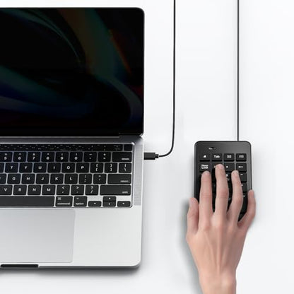 CBUS Wired USB-C Numeric Keypad for Laptop, 23 Keys Numpad Keyboard with Tab, Home, Email & Calculator Keys, 5ft Cable, Small and Lightweight Design - size: USB-C
