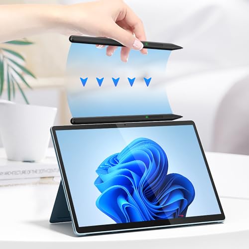 Styluses Pen Compatible for Go/Laptop/Book Featuring 1024Pressure Levels Replaceable Nibs Fast Charging Styluses - color: Black