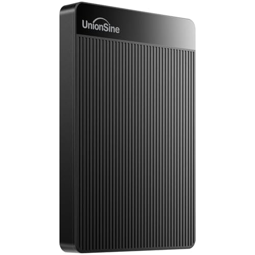 UnionSine 1TB Ultra Slim Portable External Hard Drive HDD-USB 3.0 for PC, Mac, Laptop, PS4, Xbox one, Xbox 360-(Black) - color: Black, size: 1TB