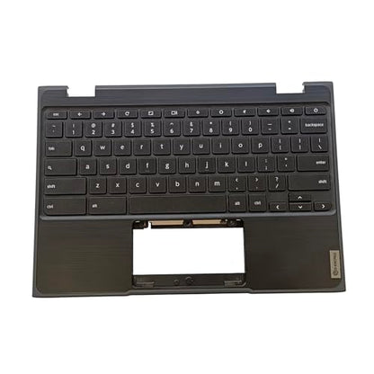 Replacement Laptop Upper Case Palmrest with US Keyboard and Touchpad Assembly Part for Lenovo Chromebook 100E 2nd Gen AST 5CB0Z21474 Black (C+KB)