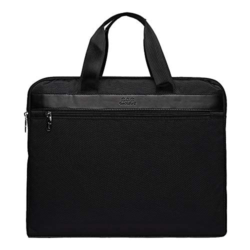 CLARA 15Inches Laptop Handbag Briefcase Waterproof Business Carrying Case Messenger Bag Laptop Sleeve Case Black - color: E-black