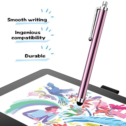 HESSION 5 Pack Stylus Pen for All capacitive Touch Screens Suitable for iPhone Ipad Samsung Galaxy Tablets (Blue) - color: Blue