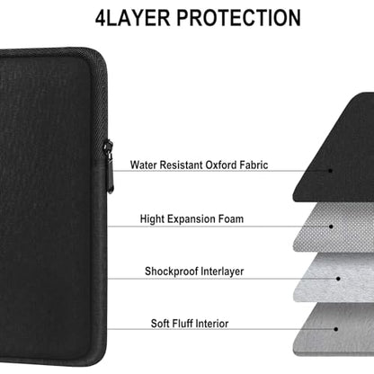Laptop Case Sleeve 14 Inch, Shockproof Protective Traveling Computer Cover, Water Resistant Portable Laptop Carrying Bag Compatible for Lenovo, HP, Dell, Asus, MacBook Air/Pro, Black