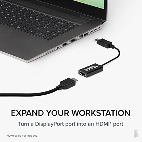 Plugable Active DisplayPort to HDMI Adapter, Uni-Directional, Driverless, Adapts Any Full-Sized DP Port to Enable Connecting a HDMI Cable and Display up to 4K 3840x2160 @60Hz
