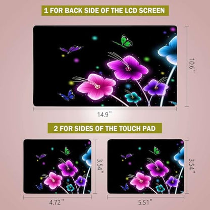 Laptop Notebook Skin Sticker Cover Decal Fits 12 13 13.3 14 15 15.4 15.6 inch Laptop Protector Notebook PC | Easy to Apply, Remove and Change Styles (Colorful Flowers) - color: Colorful Flowers