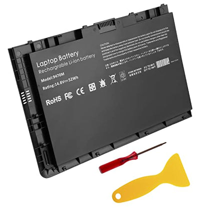 TREE.NB BT04XL Laptop Battery for HP EliteBook Folio 9470 9480 9470M 9480M Ultrabook Series H4Q47AA HSTNN-IB3Z HSTNN-I10C BT04 BA06 BA06XL MC04 687945-001 687517-171 - size: 8.61x5.38x0.3inch BT04XL