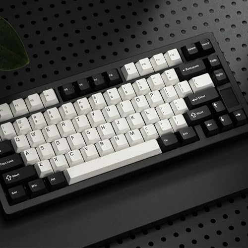 OOCTPK Chilkey ND75 Aluminum Keyboard 75% Percent Wireless Gaming Mechanical Keyboard with LCD Screen, Quick Assembly, BT/2.4G/USB-C, Hot Swappable Per-Key RGB Custom Keyboard for Laptop Office PC - color: Black, size: 1.2mm PCB Flex Cut