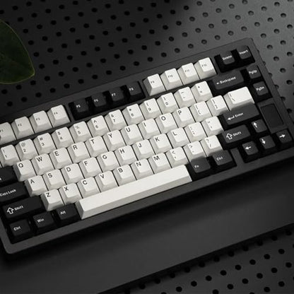 OOCTPK Chilkey ND75 Aluminum Keyboard 75% Percent Wireless Gaming Mechanical Keyboard with LCD Screen, Quick Assembly, BT/2.4G/USB-C, Hot Swappable Per-Key RGB Custom Keyboard for Laptop Office PC - color: Black, size: 1.2mm PCB Flex Cut