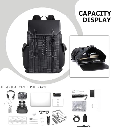 KingTo Luxury Anti Theft Laptop Backpack for Men, Waterproof Travel Bag | Laptop-ready business layout, anti-theft design and waterproof claim support office commute, travel and campus use - color: B-gray