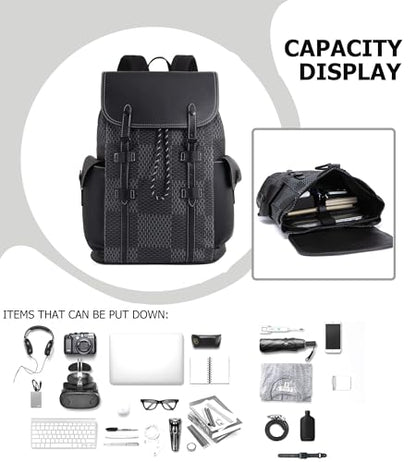 KingTo Luxury Anti Theft Laptop Backpack for Men, Waterproof Travel Bag | Laptop-ready business layout, anti-theft design and waterproof claim support office commute, travel and campus use - color: B-gray