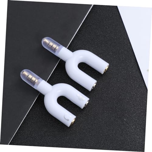 Homoyoyo 2pcs Audio Input and Output Adapter Headset Splitter for Laptop and Connect Headphones and Microphone Simultaneously Portable and Convenient Design