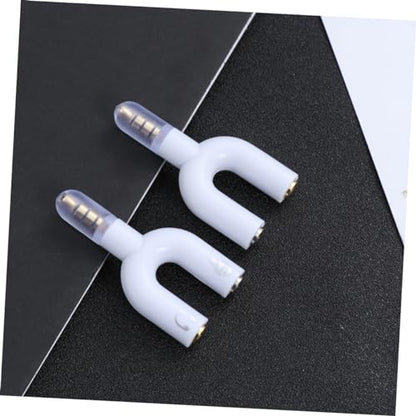 Homoyoyo 2pcs Audio Input and Output Adapter Headset Splitter for Laptop and Connect Headphones and Microphone Simultaneously Portable and Convenient Design