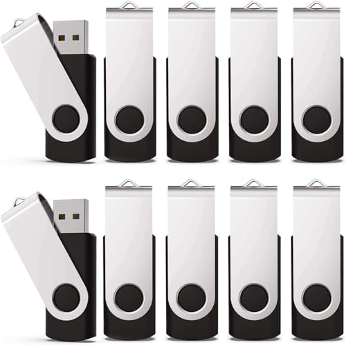 KEXIN 128GB Flash Drive 10 Pack 3.0 Flash Drive Bulk USB Thumb Drive 128 GB USB Drive USB 3.0 Flash Drive with Led Indicator, Black - size: USB 3.0-128G, style: 10 Pack
