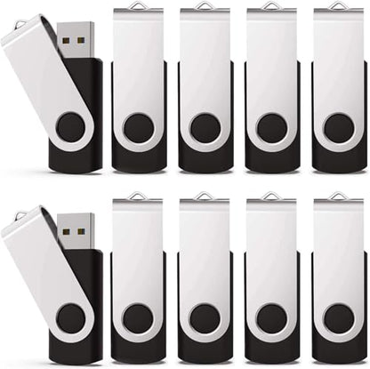 KEXIN 128GB Flash Drive 10 Pack 3.0 Flash Drive Bulk USB Thumb Drive 128 GB USB Drive USB 3.0 Flash Drive with Led Indicator, Black - size: USB 3.0-128G, style: 10 Pack