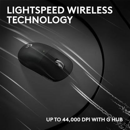 Logitech Pro X Superlight 2c Wireless Gaming Mouse 51g Compact - Black | 51g compact mini size, symmetrical shape, <8 kHz polling, 44K DPI, PowerPlay wireless charging, USB-C, 5 buttons, for PC/Mac - color: Black, size: Compact, style: Mouse