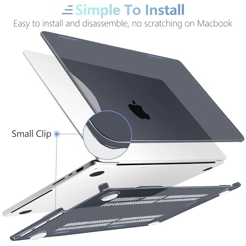 MEEgoodo for M5 MacBook Pro 16 inch Case 2026 2024 2023 2021 (Fit Model A3429/A3428/A3403/A3186/A2991/A2780/A2485) M5 M4 M3 M2 M1 Pro/Max, Laptop Case with Keyboard & Webcam Cover, Crystal Black - color: Crystal Black
