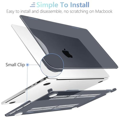 MEEgoodo for M5 MacBook Pro 16 inch Case 2026 2024 2023 2021 (Fit Model A3429/A3428/A3403/A3186/A2991/A2780/A2485) M5 M4 M3 M2 M1 Pro/Max, Laptop Case with Keyboard & Webcam Cover, Crystal Black - color: Crystal Black