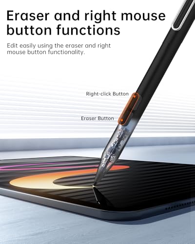 Uogic Pen for Microsoft Surface, 90-Day Battery Life, Smooth Writing, Palm Rejection, 1024 Levels Pressure, Flex & Soft HB Nib, for Surface (Pro, Studio, Book, Laptop, Go) - color: Black