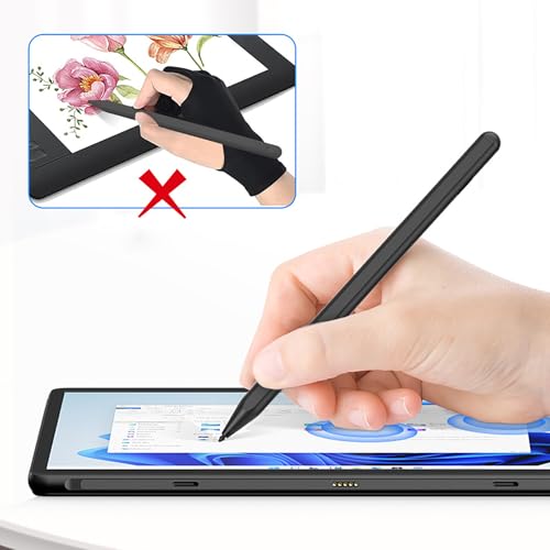 Styluses Pen Compatible for Go/Laptop/Book Featuring 1024Pressure Levels Replaceable Nibs Fast Charging Styluses - color: Black