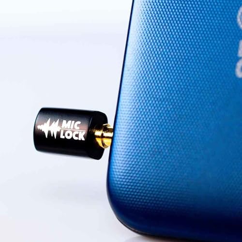 Mic-Lock 3.5mm for Headphone Port - Microphone Audio and Data Security - Privacy Protector for Laptops, Smartphones, Tablets, and Computers (Black, Single Pack)