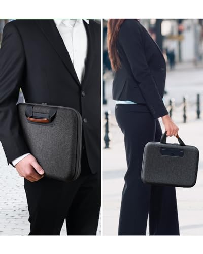 Hard Laptop Case 13 Inch with Stopper and Book Clip - Black | Shockproof Waterproof Laptop Case 13 Inch for HP Dell Lenovo ASUS Acer - 14.2 MackBook Pro Case - color: Black, size: 13-14 Inch