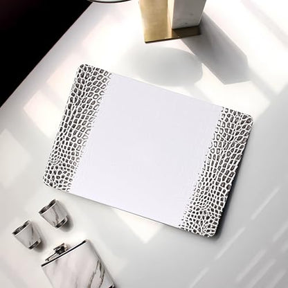 Crocodile Case for MacBook Air 13 inch 2026 M5, 2022-2025 M4/M3/M2 | Model A3449 A3240 A3113 A2681, Texture Crocodile Aligator Skin Snakeskin PU Leather Hardshell & Keyboard Cover, Black White - color: ## Black White Crocodile