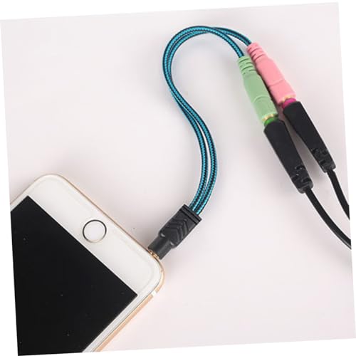 Headset Splitter Cable Dual Male Connectors for Audio Mic y Adapter for Pc Gaming Headset Compatible Laptop Smartphone and Tablet Random Color