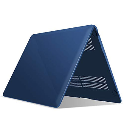IBENZER Compatible with New MacBook Air 13 inch Case 2022 2021 2020 M1 A2337 A2179 A1932, Plastic Hard Shell Case with Keyboard Cover for Mac Retina Display with Touch ID, Navy Blue, MMA-T13NVBL+1 - color: Navy Blue
