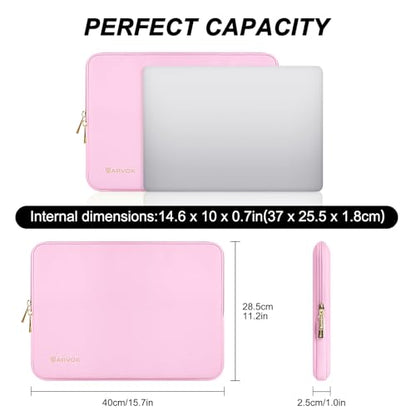ARVOK Laptop Sleeve Case,Waterproof Notebook Cover for MacBook Air MacBook Pro inch, Computer Carrying Bag - color: Pink, size: 15 inch