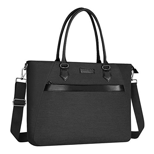MOSISO Laptop Tote Bag (17-17.3 inch) with Front Trapezoid Pocket, Space Gray - color: Space Gray