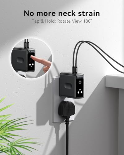 Laptop Charger, GaN 140W USB C Charger PD3.1 PPS 4-Port Multi-Device Fast Charging, USB C Power Adapter, Intuitive Touch Screen, for MacBook Pro/Air, iPhone 17/16 Series