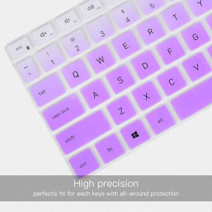 Keyboard Cover for 2024 2023 Dell Inspiron 15 5510 5515 3510 3511 3515 3520 3525 3530 3535, Dell Vostro 15 3510 5510 5515, 2025 Dell 15 Laptop DC15250 DC15255 Keyboard Skin Protector, Ombre Purple - color: Ombre Purple
