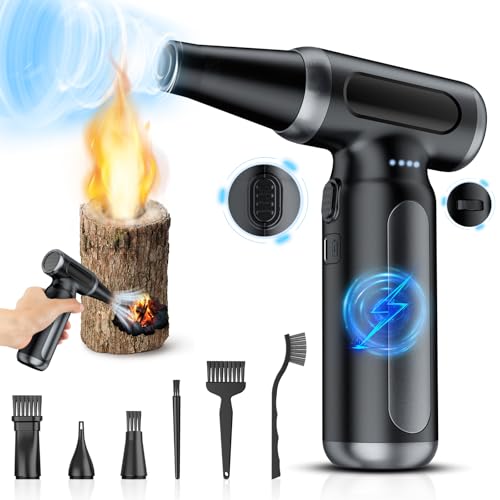 Electric Air Duster for PC Cleaning, 330000 RPM Compressed Air Duster & Keyboard Cleaner, Reusable Canned Air Replacement, Cordless Electronics Cleaner for Laptop, Camera, Type-C Rechargeable