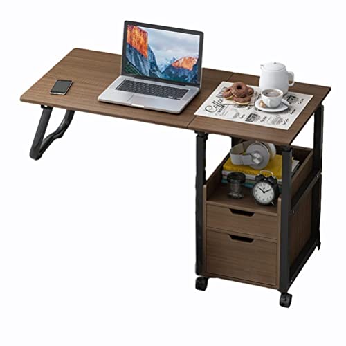 GaRcan Overbed Table Wheels Overbed Table Rolling Laptop Table Adjustable Height Overbed Bedside Desk Mobile Stand Tilting with Wheels Tray Foldable for Bed Sofa Side