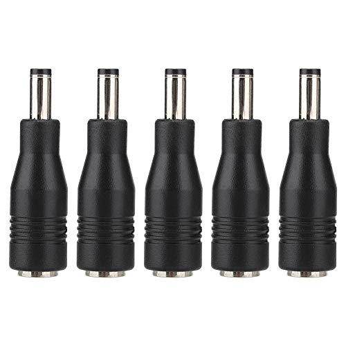 DC Power Adapter Kits 5Pcs, Universal Adapter Plug Converter 7.4mm X 5.0mm to 5.5mm X 2.5mm DC Plug Jack Tips for Power Supply & Testing