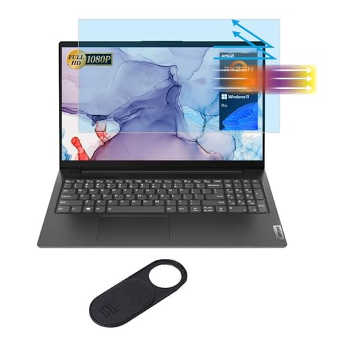 Screen Protector for Lenovo V15 Series 15.6" & V15 Gen 5/4/3/2/1, Lenovo IdeaPad 1 1i 15.6, IdeaPad Gaming 3 3i 15.6, LQQ Gen 9/8 15.6, Eye Protection Blue Light Glare UV Blocking Filter
